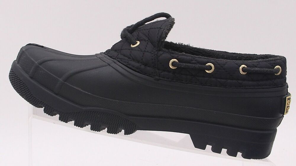 Sperry Top-Sider Women's Size 7 Black Quilted Rain Duck Shoe Boots Mocs STS95272 - Picture 2 of 11
